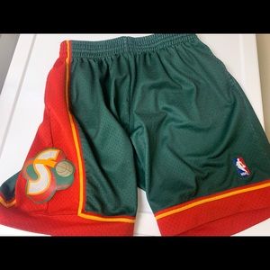 M&N Seattle SuperSonics Shorts
